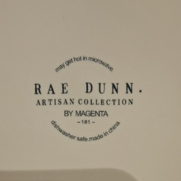 Rae Dunn “CHOW DOWN” Pet Bowl – White w/ Red Interior 🐾 - Picture 3 of 4